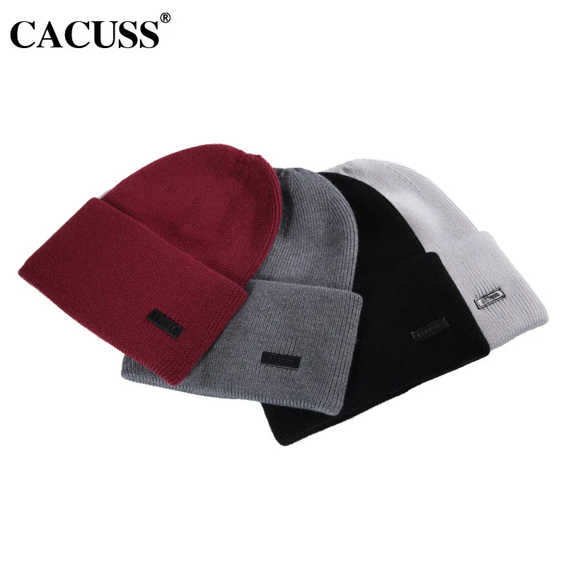 Knitted Hat Spot Wholesale Winter New Fashion Men's Wool Thickened Warm Pullover Hat Outdoor Riding Windproof Ear Protection Hat