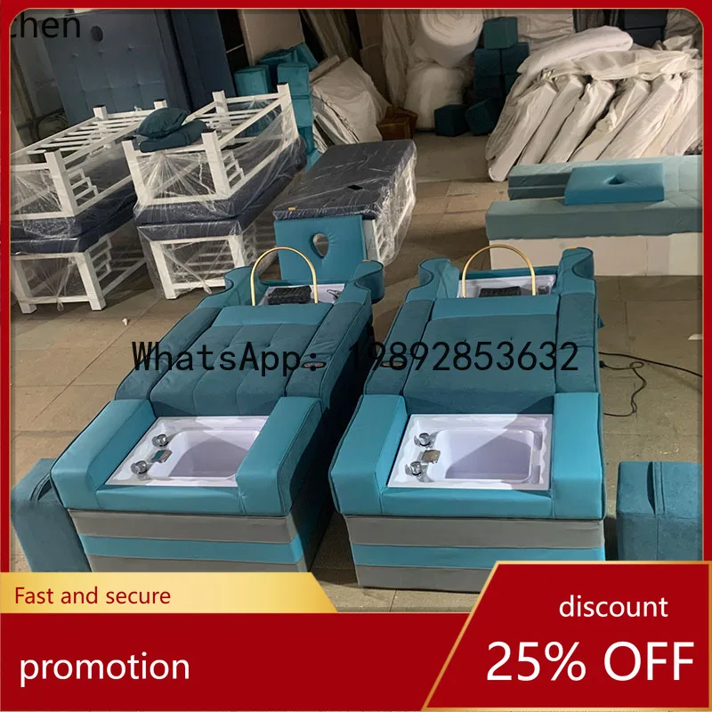 YFY Water Circulation Steaming Shampoo Bed Constant Temperature Foot Bath Integrated Bed Electric Foot Spa Head Therapy Bed