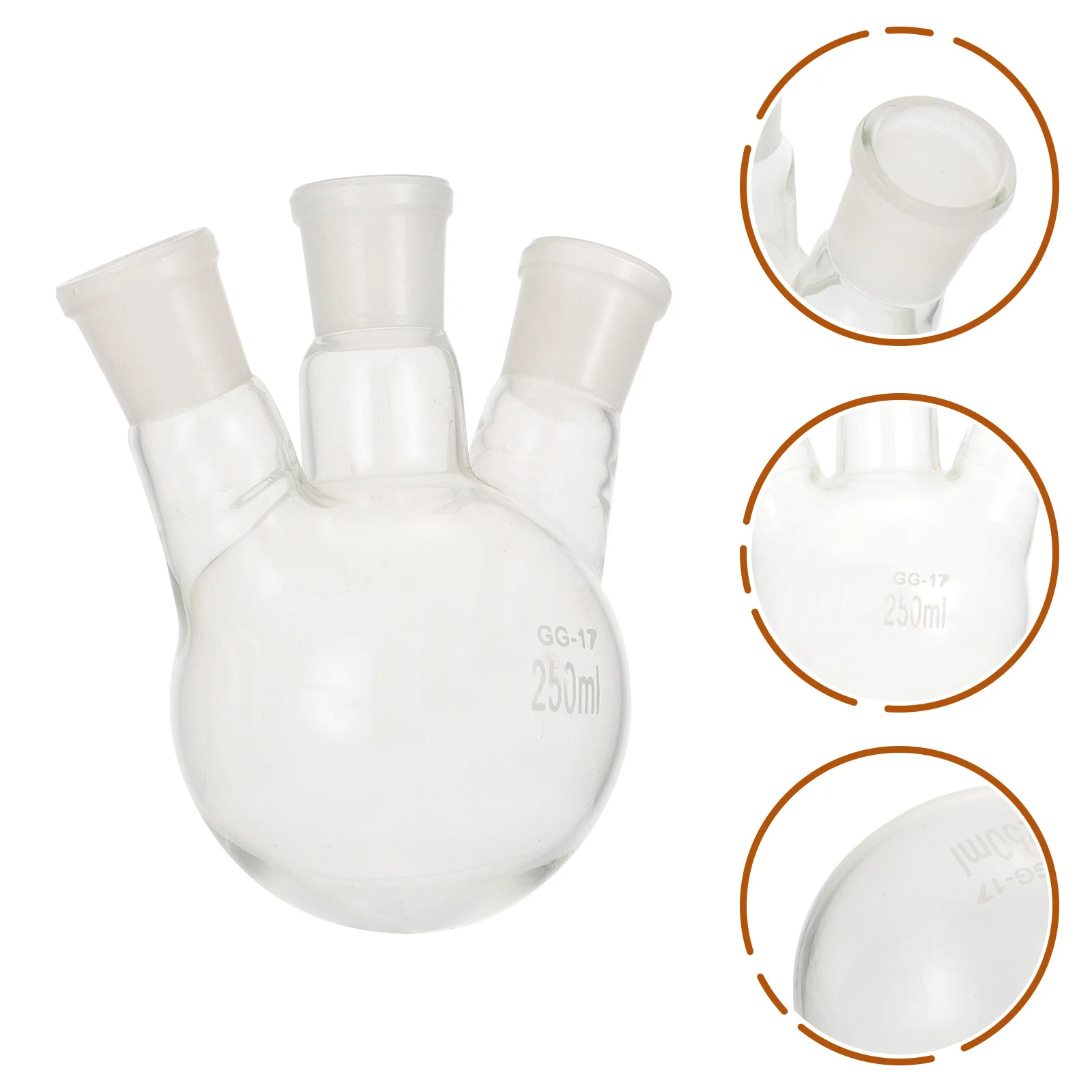 

3 Neck Flask High-Quality Durable Laboratory Glassware Distillation Apparatus Well-Polished Smooth Edges Laboratory 3 Neck Flask