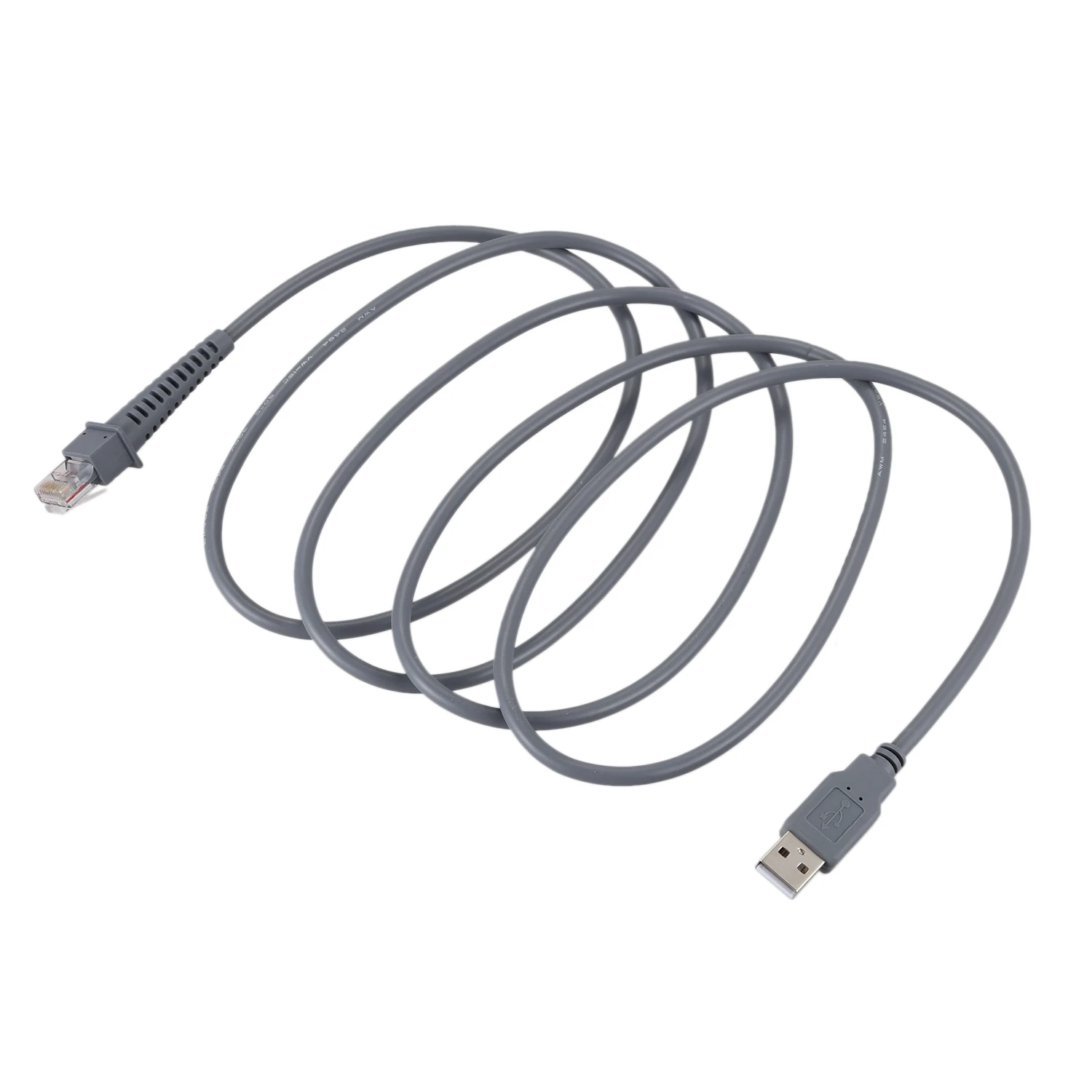 ABZW 1 X USB A macho a Cable RJ45 7 pies 2M para escáner de código de barras símbolo LS4278 LS2208 2208AP