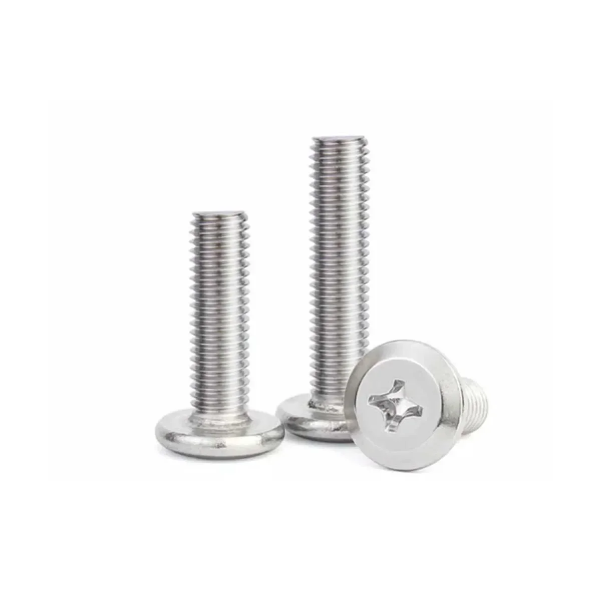 Furniture Screws 304 Stainless Steel Large Flat Head Cross Head Screws With Chamfered Edge StudsM5M6M8M10