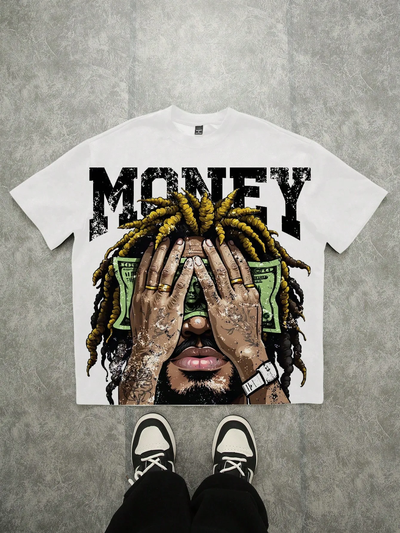 The new men's T-shirt for the summer of 2025 features a casual simple fashionable comfortable and soft 3D letter pattern print