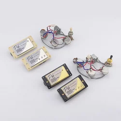 1 Set Original Genuine Epi Standard PRO Electric Guitar Alnico Humbucker Pickup Nickel / Gold Cover