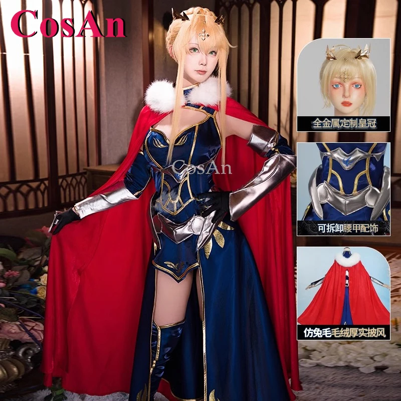 

CosAn Game Fate/Grand Order Altria Pendragon Cosplay Costumes Saber Lovely Fashion Outfit Full Set Halloween Role Play Clothing