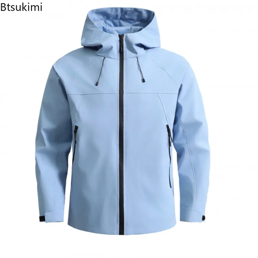 2025 New Hooded Jackets Men and Women Outdoor Casual Windproof Mountaineering Clothing Coats Spring Autumn Windbreaker Jackets
