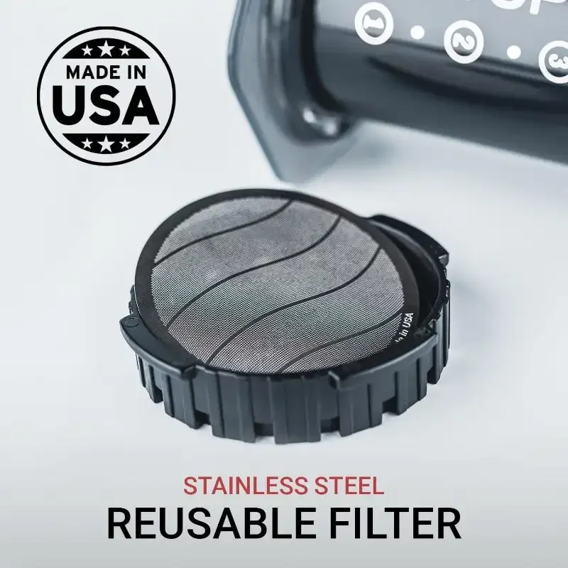 Stainless Steel Reusable Filter - Metal Coffee Filter Coffee Makers, 1 Pack, 1 Filter, Gray