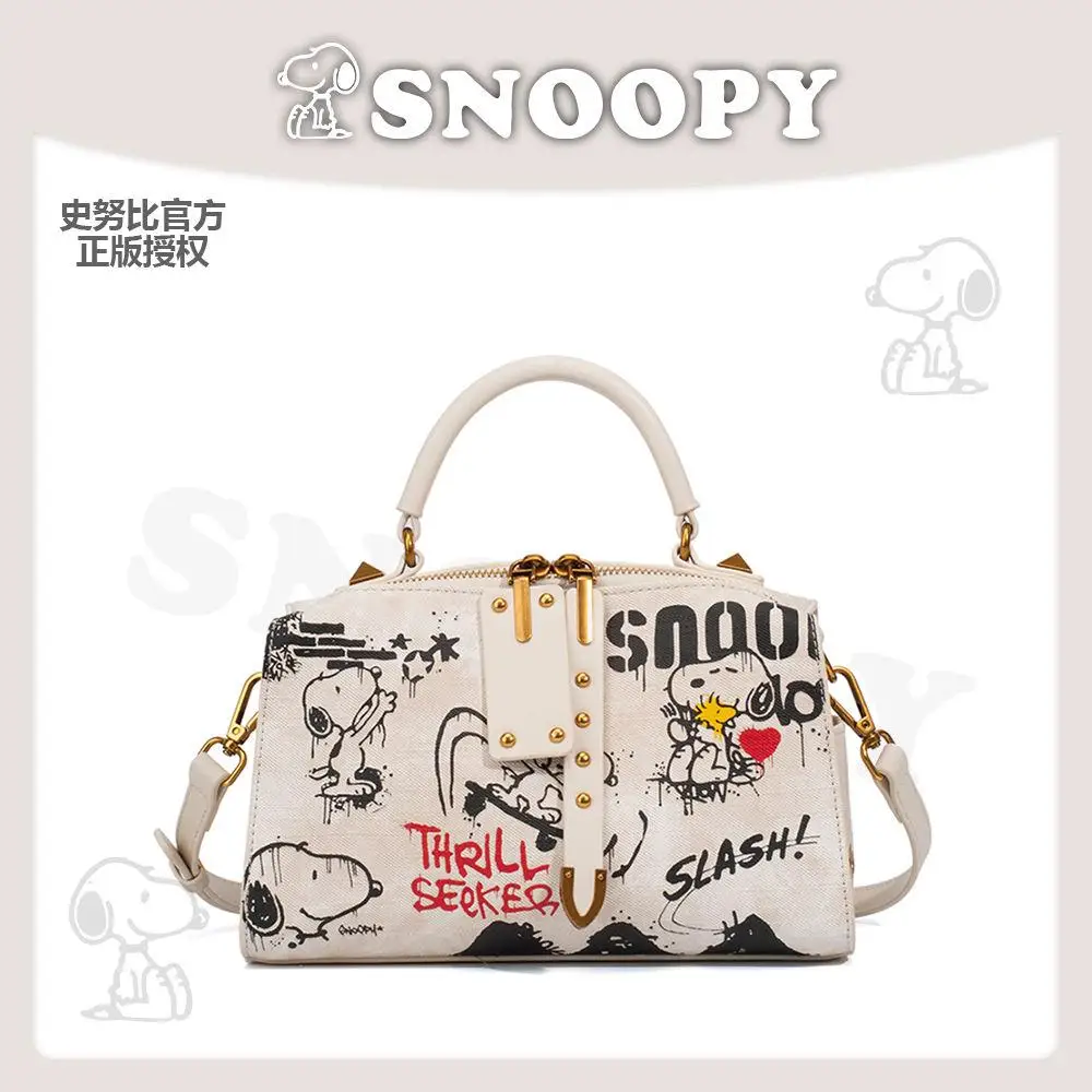 

Snoopy Charlie Brown Woodstock Graffiti Shoulder Crossbody Bag Kawaii Cartoon Cute Anime Plush Toys for Girls Birthday Gift