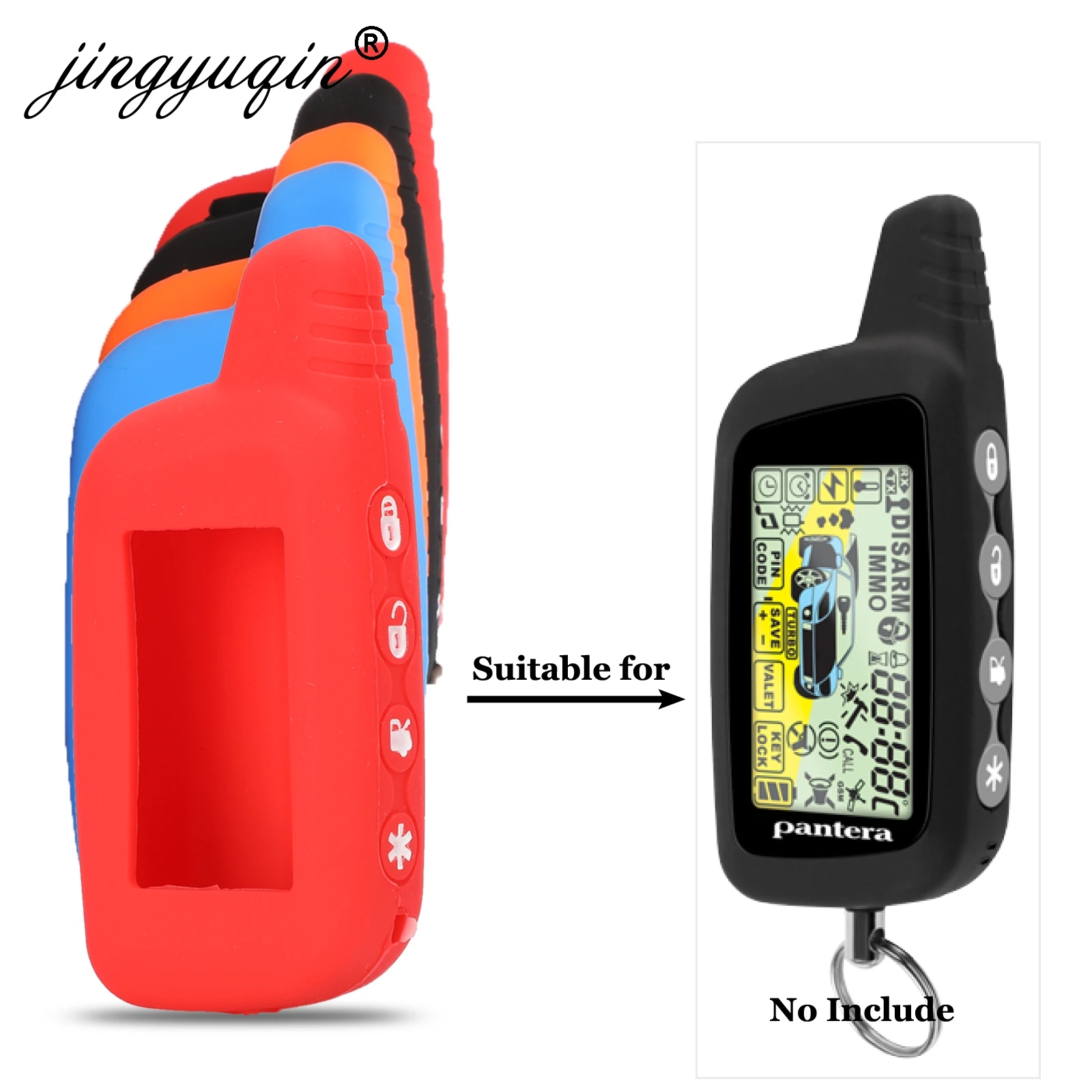 Silicone Case For Pantera SLK 300 350 400 450 600RS 625RS 650RS 675RS 775RS 2 Way Car Alarm LCD Keychain Remote Control Cover