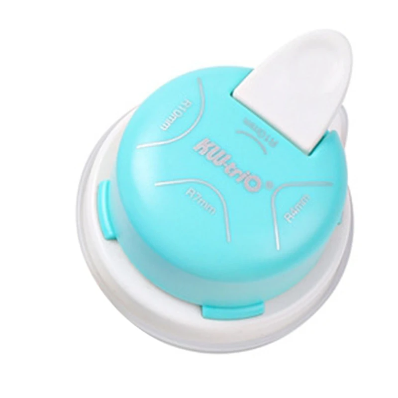 Hot TTKK KW-TRIO 4-weg hoekronderpons, 4 mm, 7 mm, 10 mm 4-in-1 hoeksnijder voor het maken van kaarten, laminaat, karton