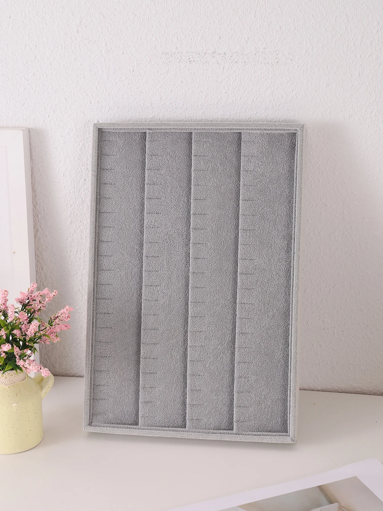Velvet Jewelry Display Tray Exquisite Jewellery Holder Portable Ring Earrings Necklace Organizer Storage Box Organizator Trays