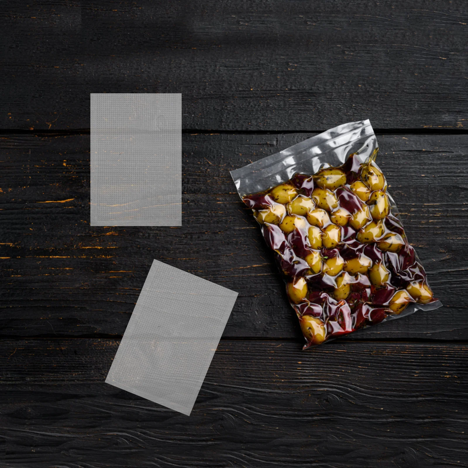 

500 Pcs Vacuum Bags for Food Transparent Self Sealing Sealed Preservation Freezer Sealer PAPE Heavy Duty