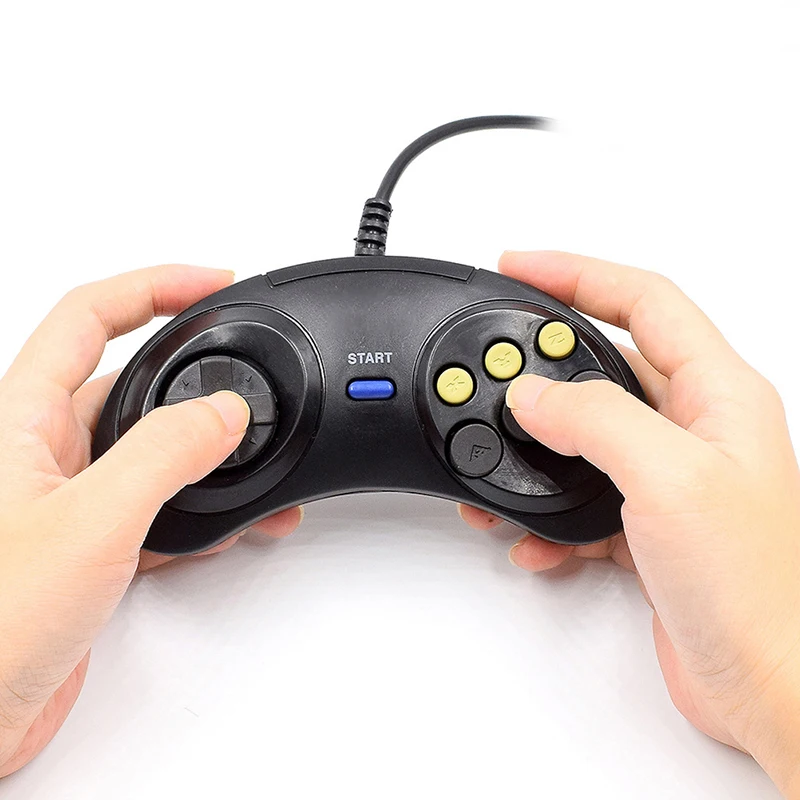 1 pc Classic Wired 6 Buttons Joypad Handle Game Controller For SEGA MD2 Mega Drive Gaming Accessories