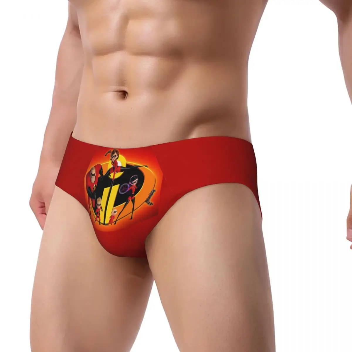 Custom The Incredibles Men's Briefs Panties Mens Breathable Bob Parr Elastigirl Underwear Underpants