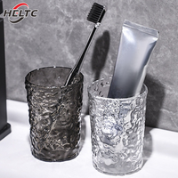 1pcs Plastic Mouthwash Toothbrush Cup With Handle Home Bathroom Tumblers Portable Mug Transparent Toothbrush Holder