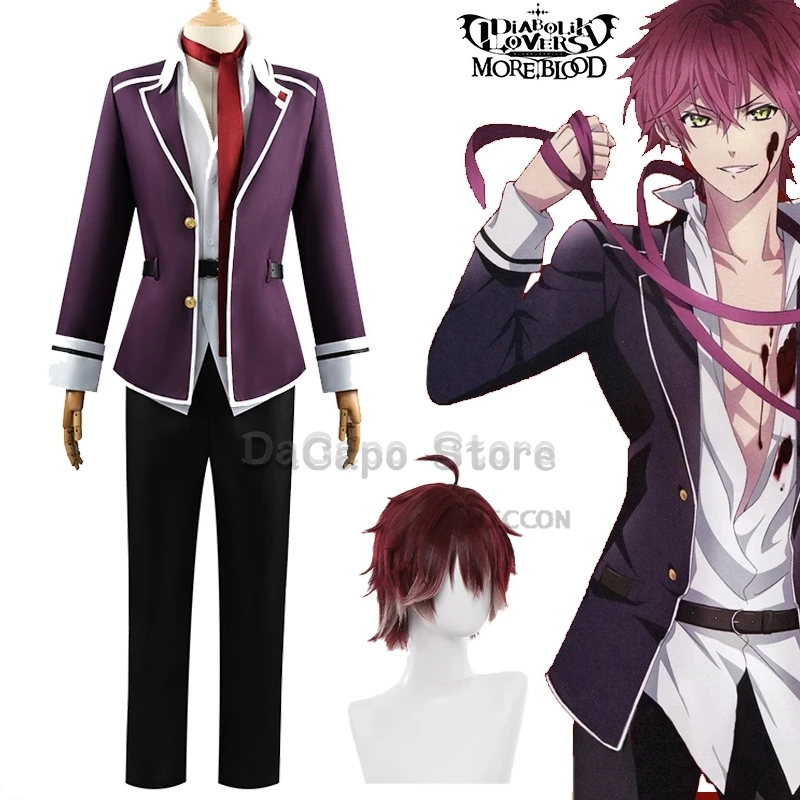 

DIABOLIK LOVERS Sakamaki Ayato Komori Yui Косплей Костюм Хэллоуин Вечеринка Пара Аниме Игра Косплей Школьная Форма Наряд