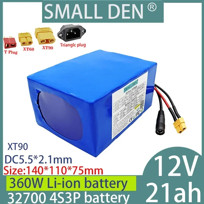 

12.8V 21Ah 32700 Lifepo4 battery pack 4S3P built-in 30A balanced BMS large capacity high-power battery pack lithium-ion+charger