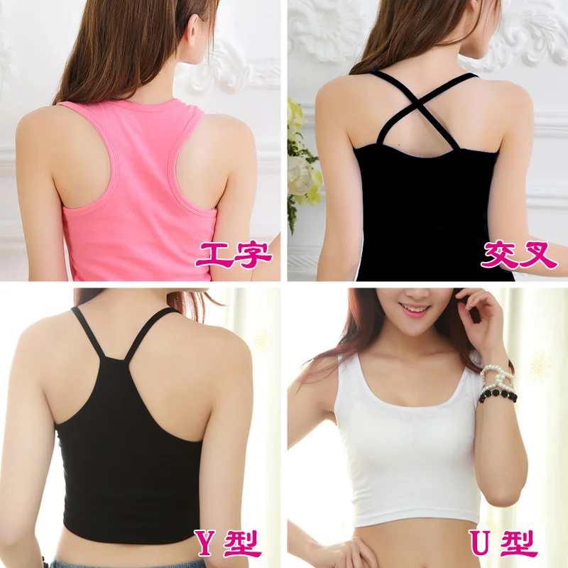 

4 Styles Fashion Summer Women Small Camisole Breast Wrap Ladies Bottoming Crop Top Tanks Nightclub Party Sexy Girl's Underwear