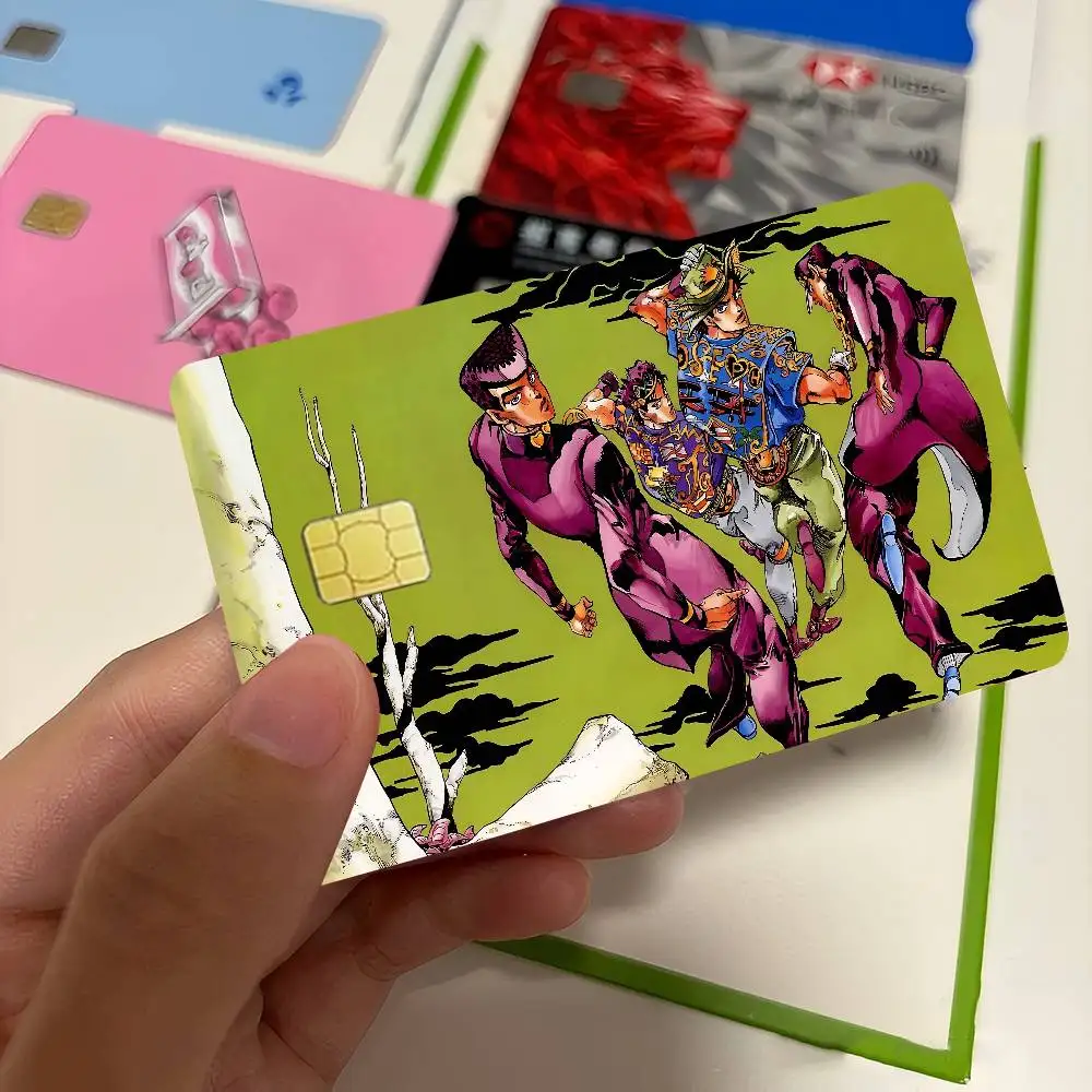 Anime JJ-oJos Bizarre Adventure Berbagai Kartu Kredit Bank Anime Stiker Tiket Bus Dekorasi Keren Stiker Tahan Air Hadiah Mainan