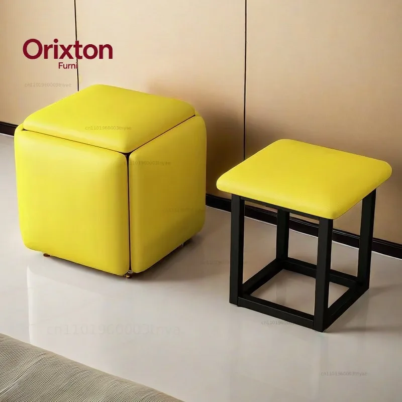 Multifunctional Rubik's Cube stool storage five-in-one combination home living room coffee table stool dining stool Nordic