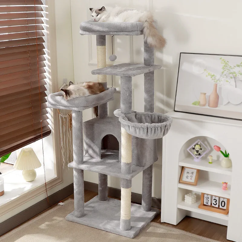 Cat climbing frame, cat nest integrated, universal in all seasons, large cat tree does not occupy an area