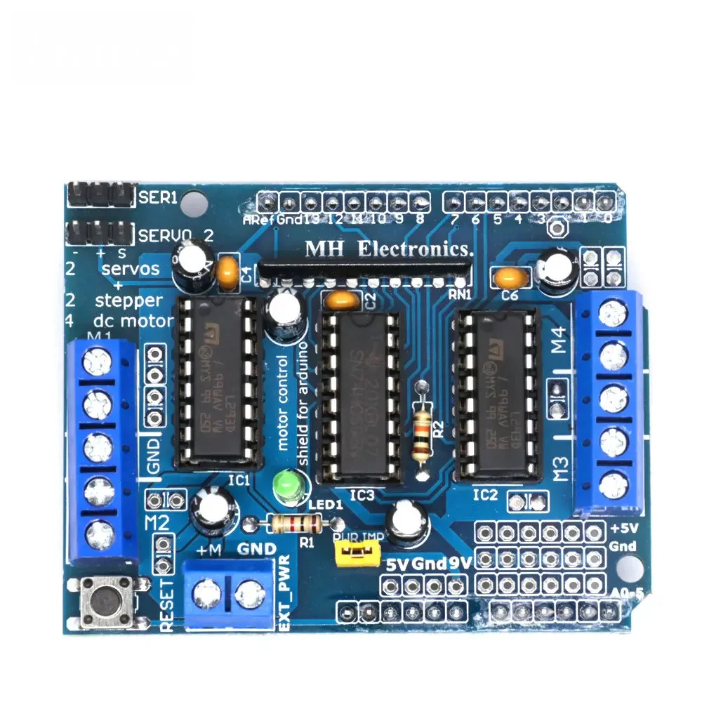 L293D DC Motor Drive Shield Stepper 4.5-36V 4CH Motor Control Shield for Arduino Raspberry Pi DIY Experiments