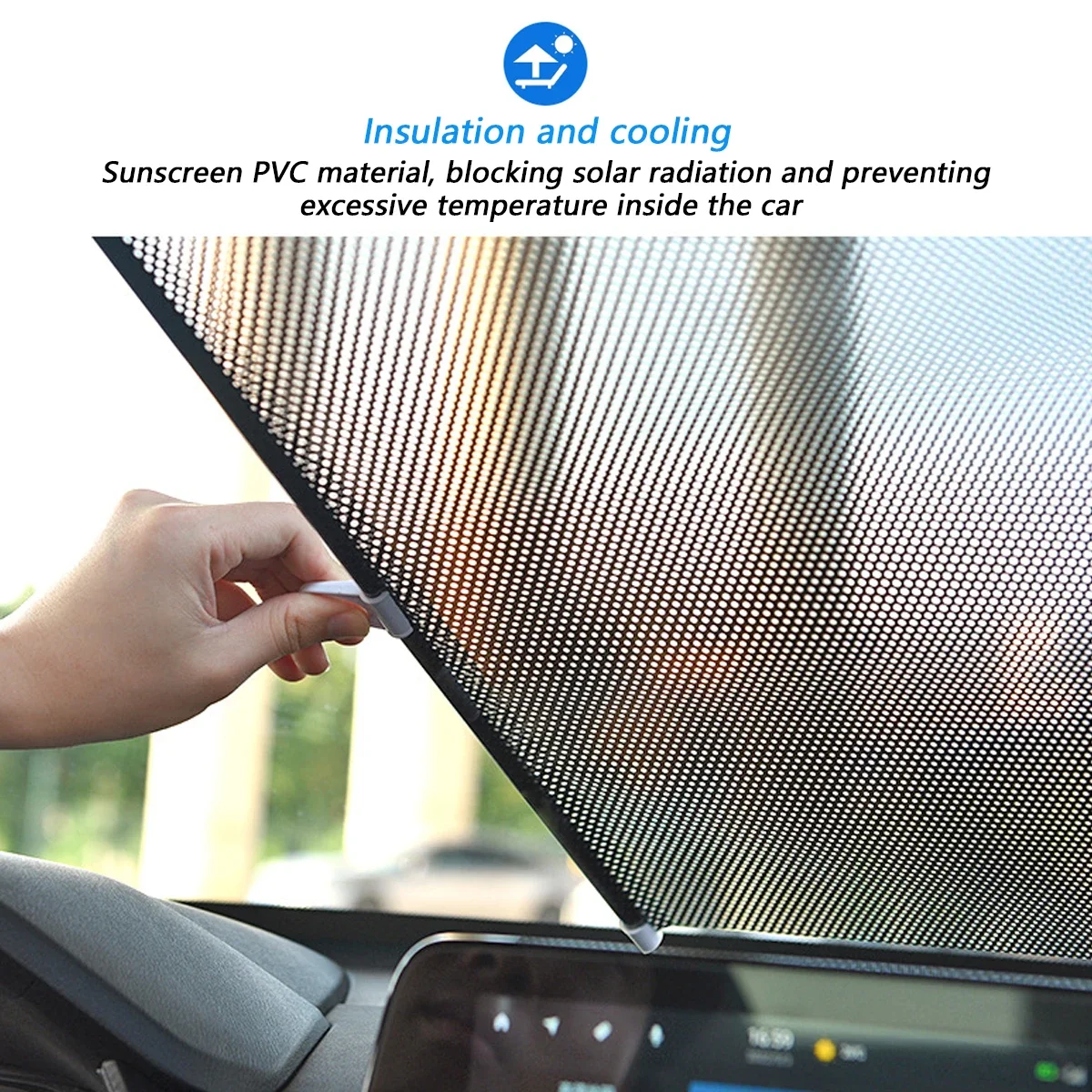 Universal Roller Blinds Suction Cup Sunshade Nail-free Blackout Curtain Car Bedroom Kitchen Office Window Sun-shading Curtains