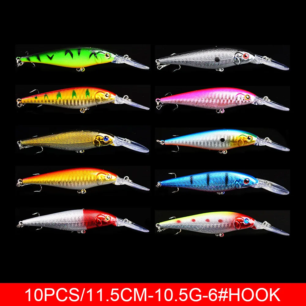 

Luya Minnow Lure Sinking Fishing Lure Popper Artificial VIB Tackle Bass Bait 3D Eyes Sharp Hook Wobblers Trout S