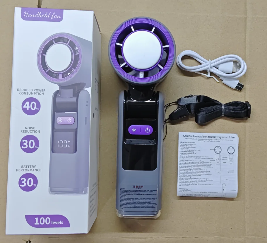 

100 Turbos Chilled Ice Sensation Cold Fan Super Mini Turbos Speed Fan USB Powered Digital Display For Outdoor Camping Travel