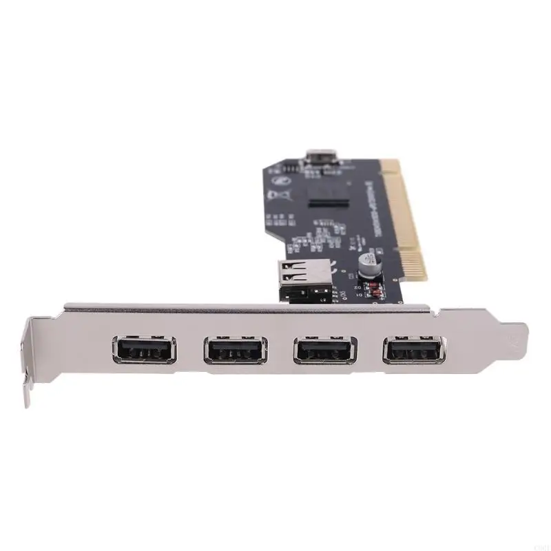 

C90F 5 Ports USB 2.0 PCI Hub Controller Expansion Card 480Mbps Desktop Converter NEC720101 Chipset Driver