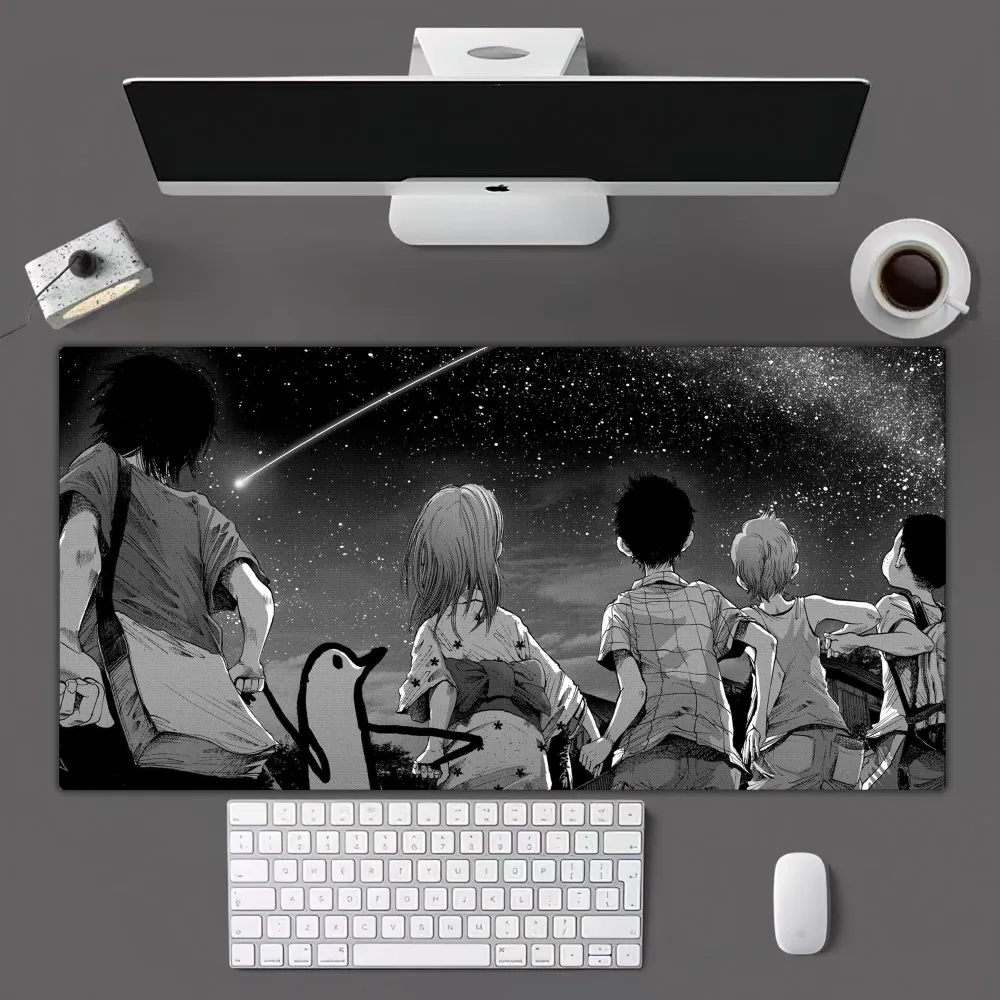 Imagem -02 - Boa Noite Gamer Mouse Pad Manga Mousepad para Escritório Tapete de Mesa Longa Tamanho Punpun