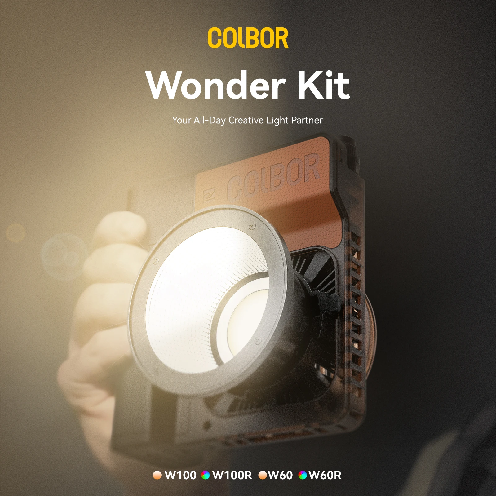 COLBOR Wonder 100 Kit 100W 2700K-6500K Pocket Video Light for Camera Photography High Luminance Fill Lamp with Built-in NFC