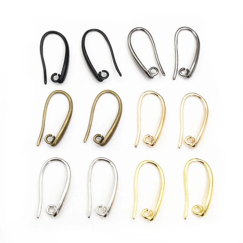 

20x11mm 10pcs High Quality 7 Colors Plated Brass French Earring Hooks Wire Earrings Clasps Settings Base Settings Whole Sale