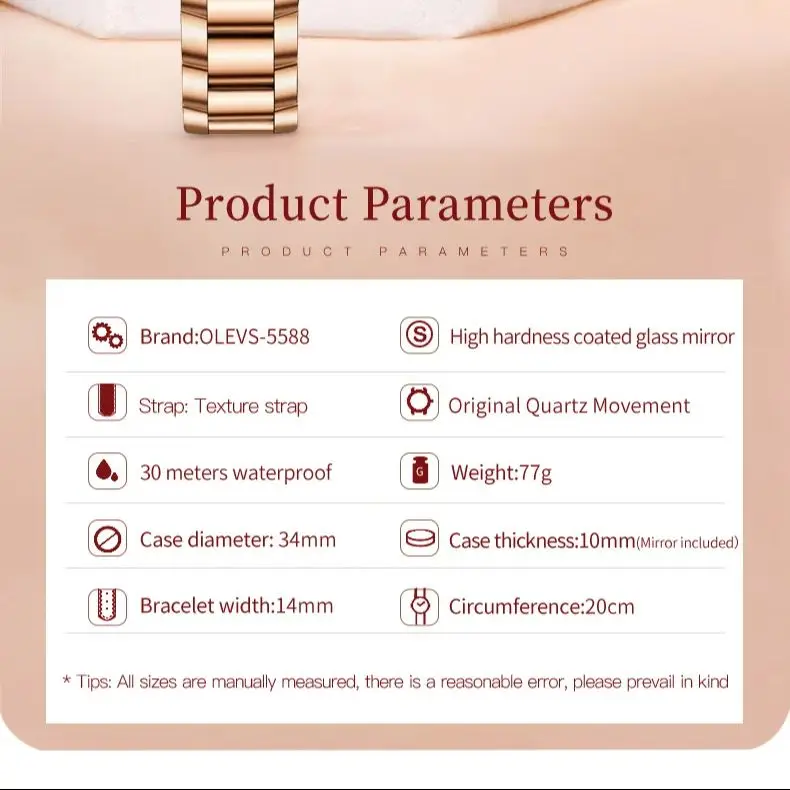 OLEVS 5588 럭셔리 여성용 시계, 우아한 방수 자동 날짜 다이아몬드 베젤, 스테인레스 스틸 스트랩, 오리지널 쿼츠 여성용 시계