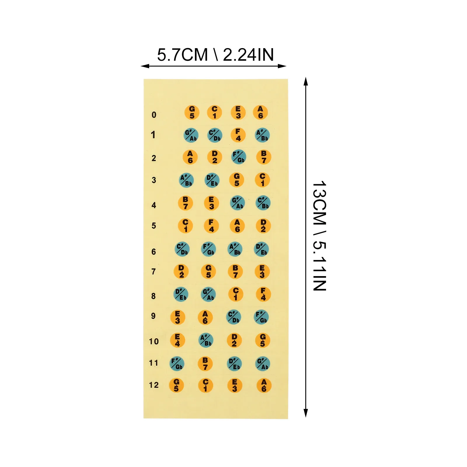 10Pcs Musical Scale Stickers Ukulele Scale Sticker Guide Fingerboard Stickers for Beginners Ukulele Accessories