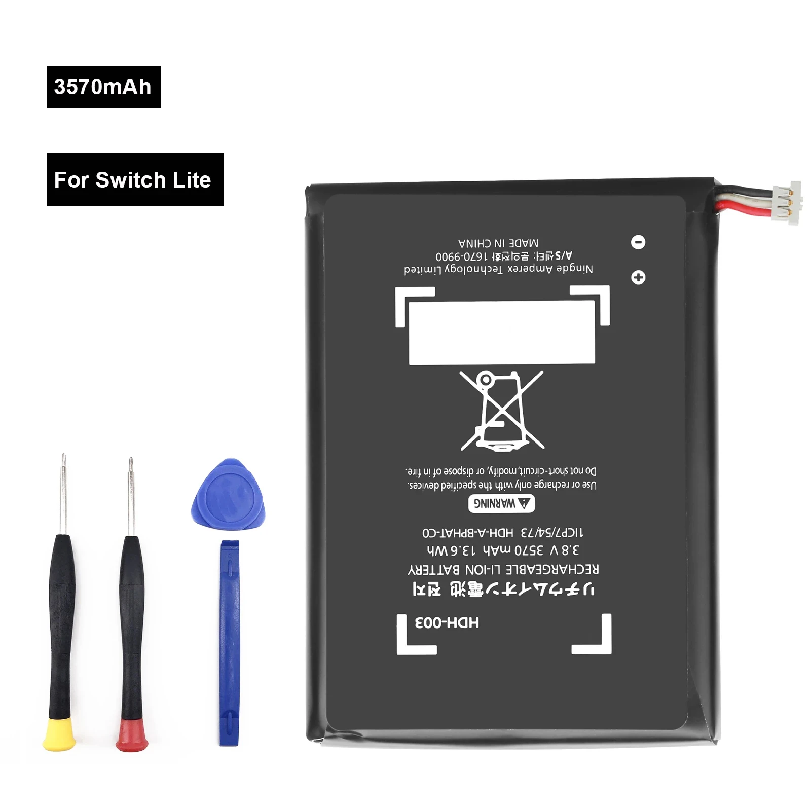 HDH-003 battery Replacement Repair For Nintendo Switch Lite Game Player 3.8v 3570mah Li-ion Rechargeable Batteries