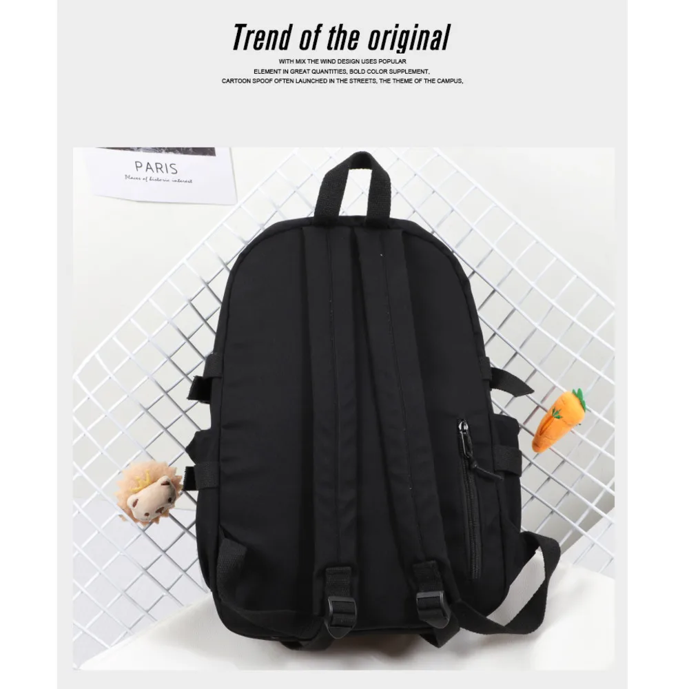 Anime Love Between Fairy and Devil Backpack Students School Book Bag Pocket Shoulder Travel Bags For Girls Boys Teenagers
