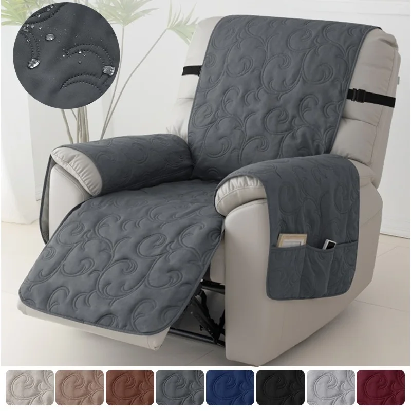 1seater Anti-slip Recliner Cover Solid Color Anti-cat Scratch Armchair Slipcover Lazy Boy Relax Couch Coushion for Living Room