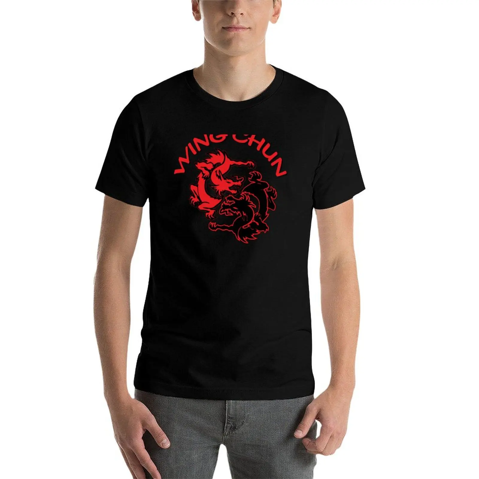

wing chun kung fu dragon T-Shirt cotton t shirts high quality t shirt man cotton g man t shirts for men T-Shirt