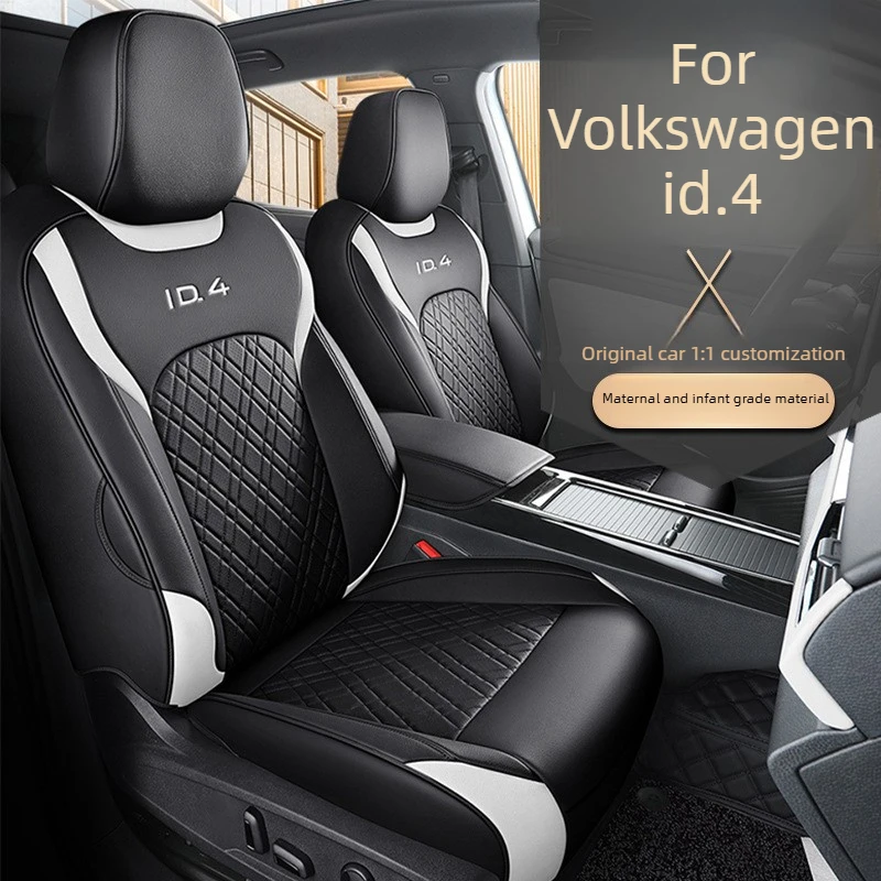 

New Car Seat Cover For VW ID4 CROZZ 2021-2025 Custom Fit Seat Cover Full Surrounded Seat Cushion Interior Accessories