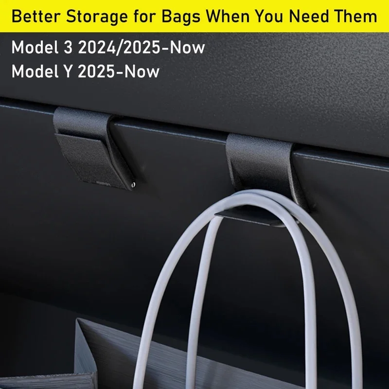 Glove Box Hook for Tesla Model 3 Y Juniper 2025‑2026, Glovebox Bag Hanger Clip Organizer Tesla Interior Accessories image 2