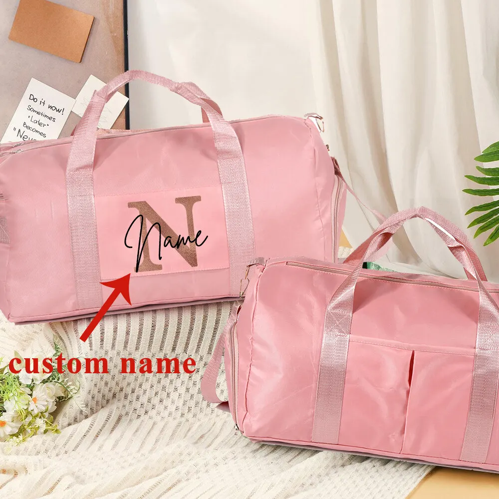 

Personalised Training Gym Bag Custom Monogram Overnight Holdall Gift for Her Cabin Bag for Holidays Mothers Day Gift Duffel Bags