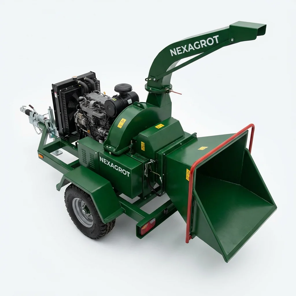 NEXAGROT 22HP powerful diesel wood shredder for green waste disposal