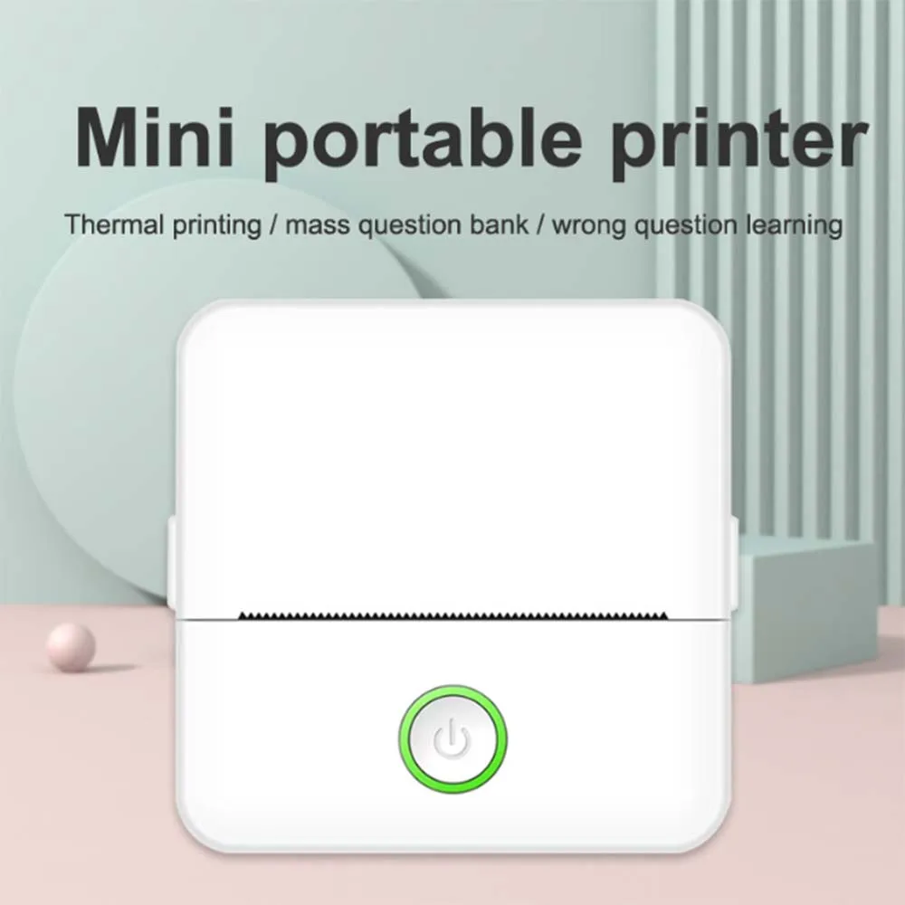 

Мини-портативный термопринтер с подключением через Bluetooth, компактная бесчернильная HD-наклейка, печать для Хэллоуина, рождественского подарка, фотостудии