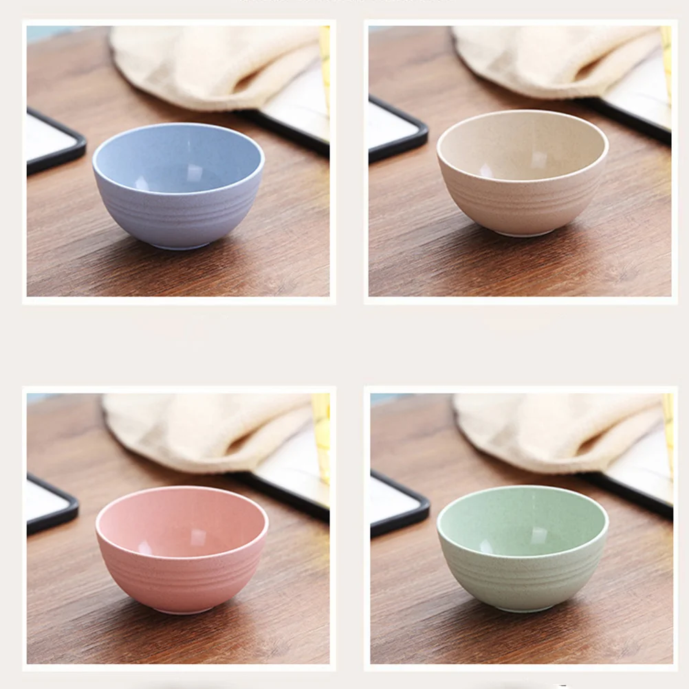 4 Pcs Eating Bowl Home Use Food Bowl Household Mixing Bowl Round Salad Bowl (12cm) round bowl