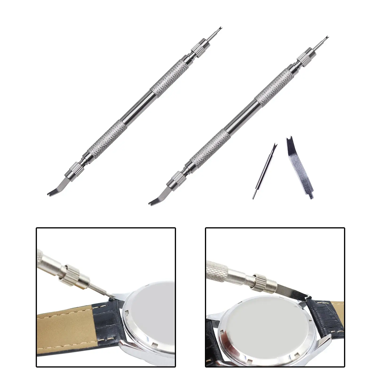 Watch Link Remover Double Headed Spring Bar Tool Compact Iron Watch Band Adjustment Tool for Repairing Watches