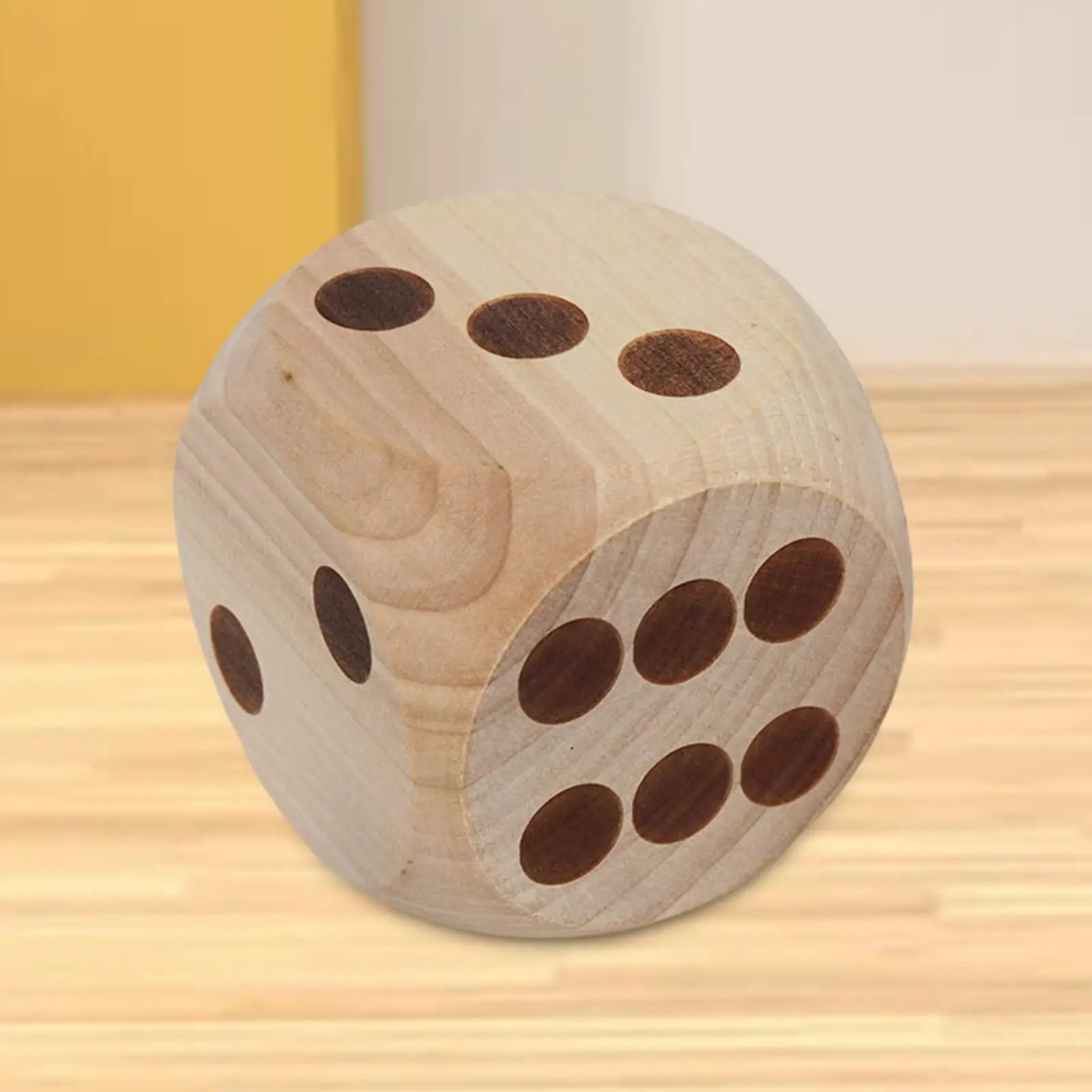 2-6pack Wood Six Sided Dice 6cm Point D6 Cubes Die for Table Games Role Playing