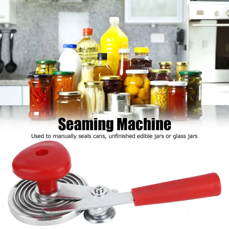 Manual Cans Sealing Machine For Seaming Glass Jars Sealer Beader Press Sealing Glass Hand Tool Crimping Seaming Device Machine