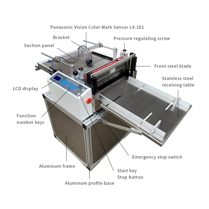 

Air Suction Chasing Color Synchronization Nonwoven Fabric Cutting Machine Self-adhesive Paper Cutting Machine Pet Film Slicer