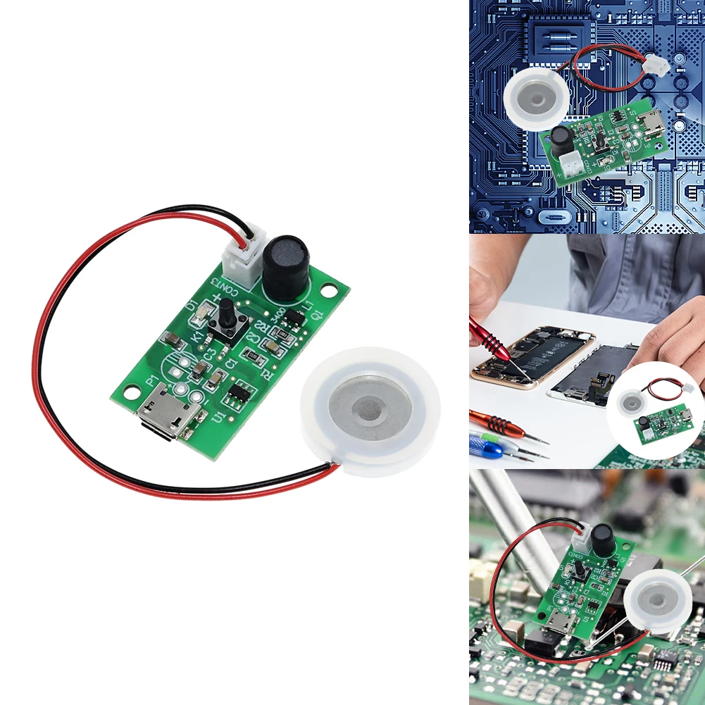 

Fogger Atomization Film Atomizer Sheet DC 5V Atomizing Ceramic Humidifier Module Mini Oscillating Ultrasonic Mist Maker Module