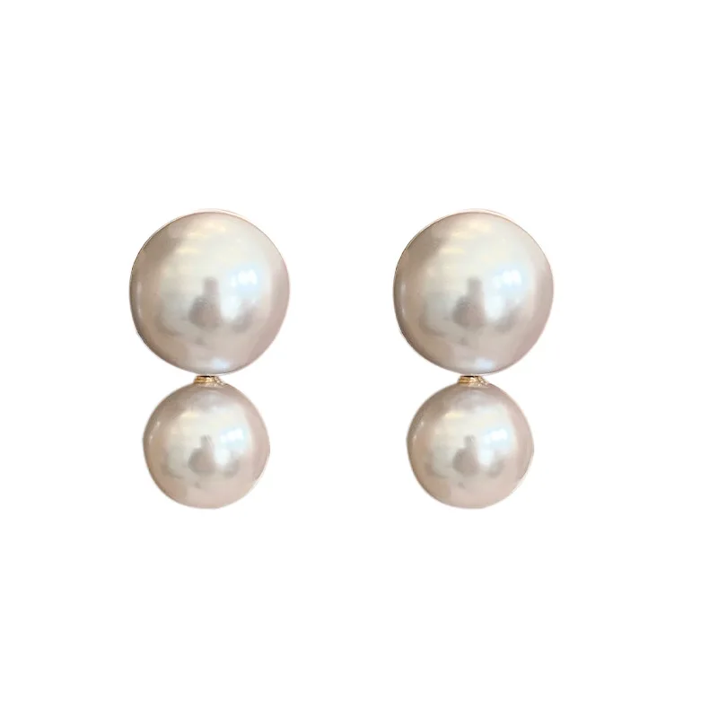 Hepburn Big Pearl Earrings No Hole Ear Clips Pearls Clip Earring Without Piercing Minimalist Earrings Jewelry CEk327